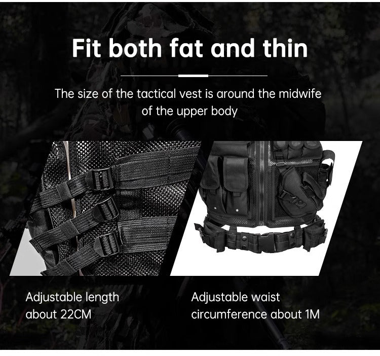 Wholesale Outdoor 6000D Nylon Multi-Pocket Gear Hunting Camouflage Breathable Training Equipment Tactical Grid Vest