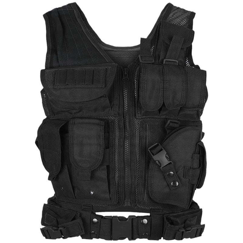 Wholesale Outdoor 6000D Nylon Multi-Pocket Gear Hunting Camouflage Breathable Training Equipment Tactical Grid Vest