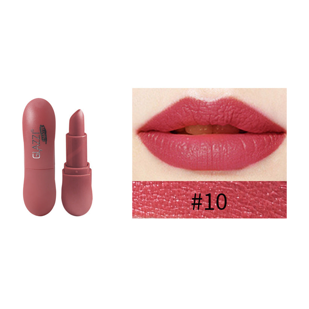 12 Color Rhombic Matte Lipstick Yeast Color Does Not Stick To The Cup And Does Not Fade