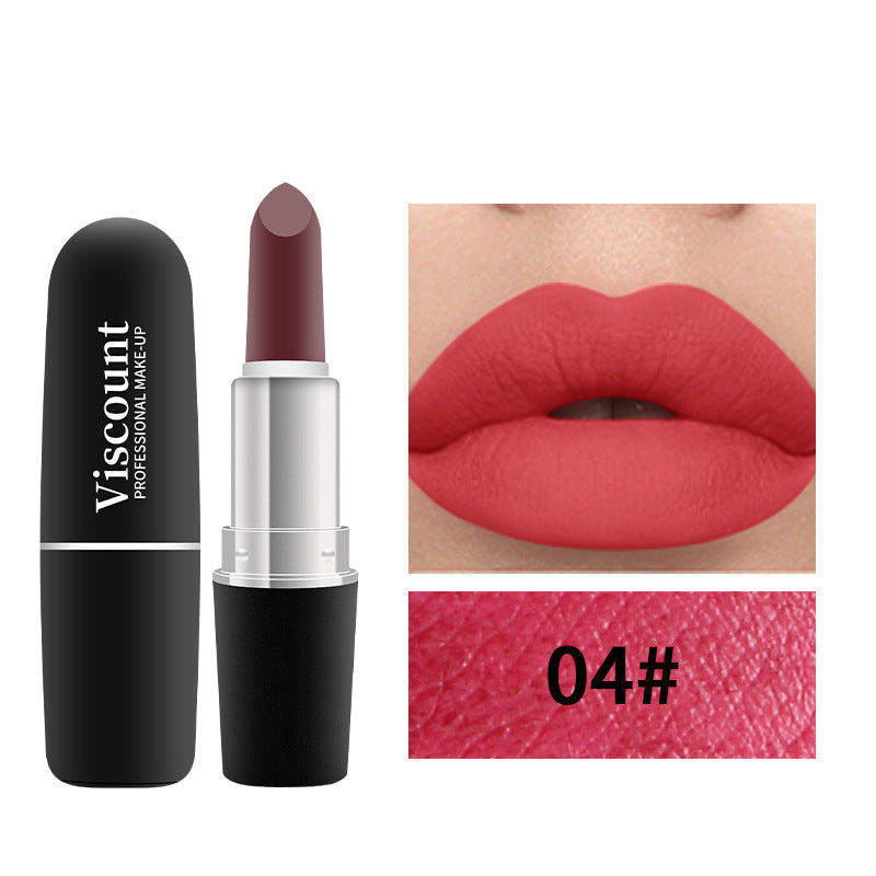 New Frosted Bullet Fog Matte White Lipstick Small Pepper 12 Color Moisturizing Lipstick