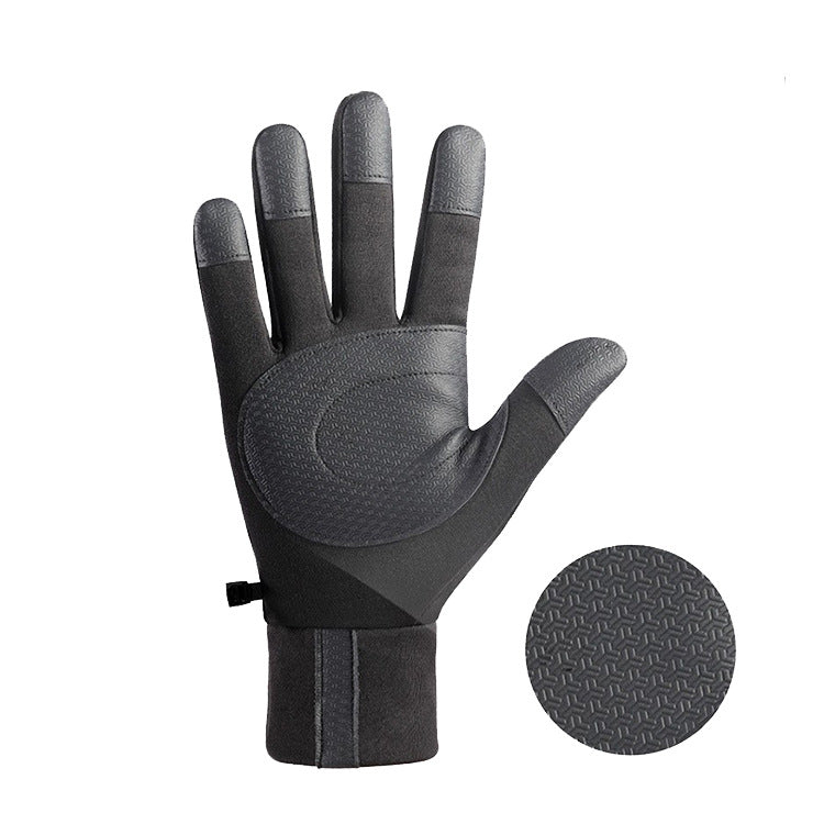 Outdoor Sports Warm Gloves Winter Windproof With Fleece Thickened Fitness Non-Slip Driving Touch Screen Cycling Gloves