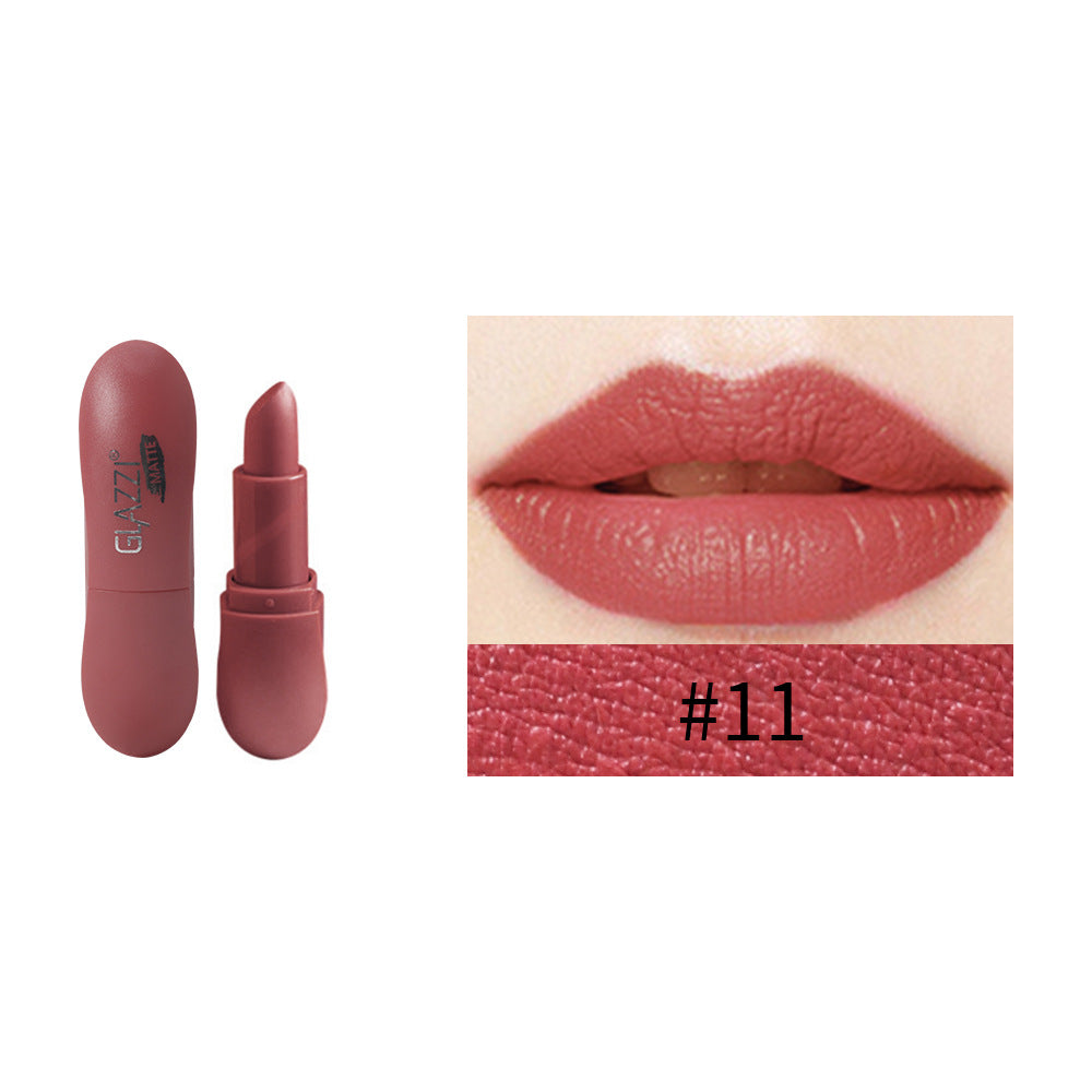 12 Color Rhombic Matte Lipstick Yeast Color Does Not Stick To The Cup And Does Not Fade