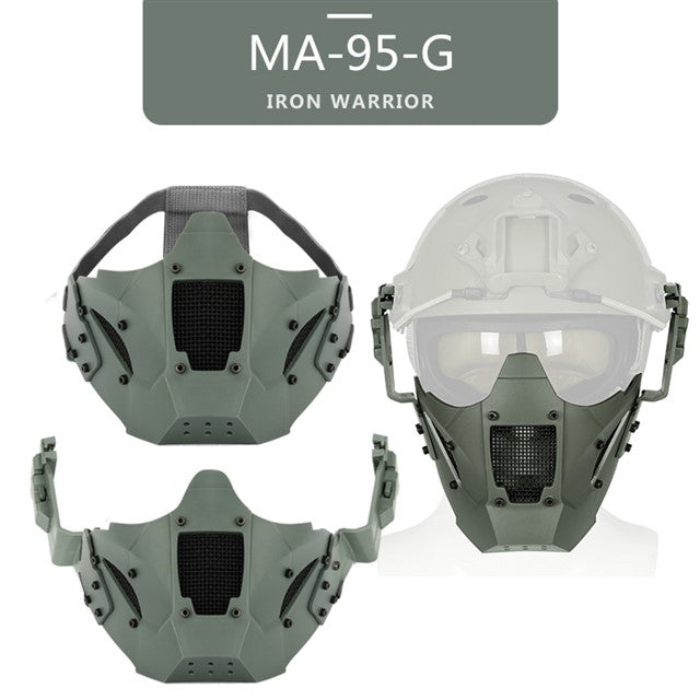 Tactical Airsoft Mask Outdoor Hunting Shooting Training Face Protective Mask Wargame Safety Half Face Mask