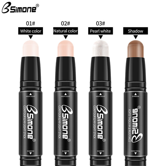 Double-Ended Highlighting Stick Concealer Nose-Shadow Highlighter To Fix Spots Side Shadow Highlighter Stick