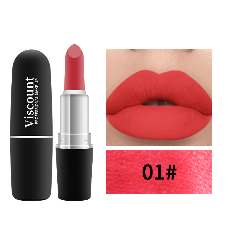 New Frosted Bullet Fog Matte White Lipstick Small Pepper 12 Color Moisturizing Lipstick