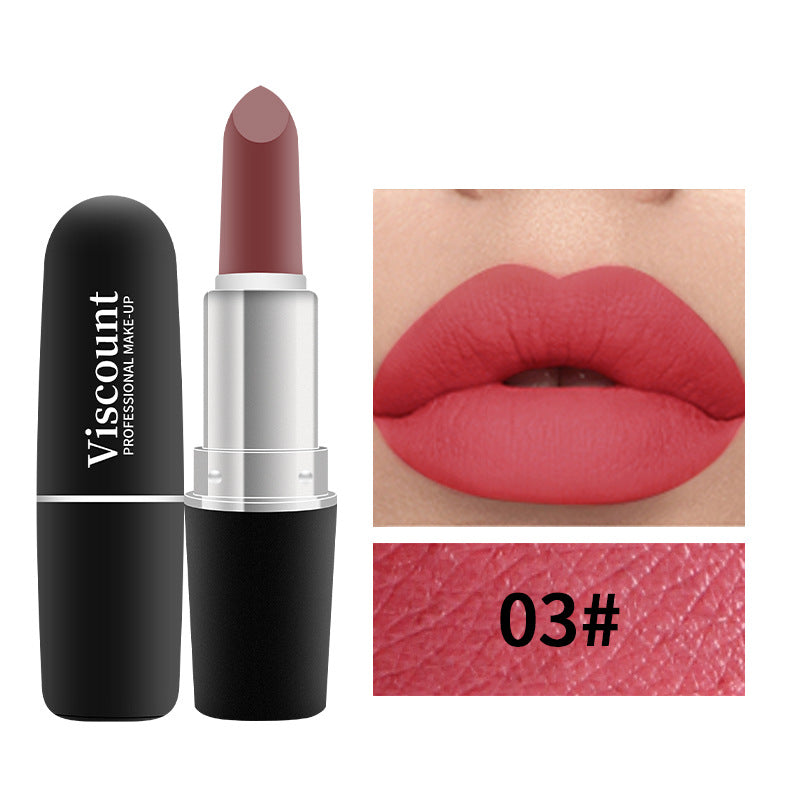 New Frosted Bullet Fog Matte White Lipstick Small Pepper 12 Color Moisturizing Lipstick