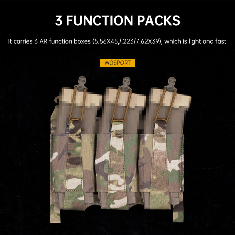 Outdoor 5.56 Triple Magazine Pouches Tactical Pouch Molle Mag Pouch for Hunting Vest