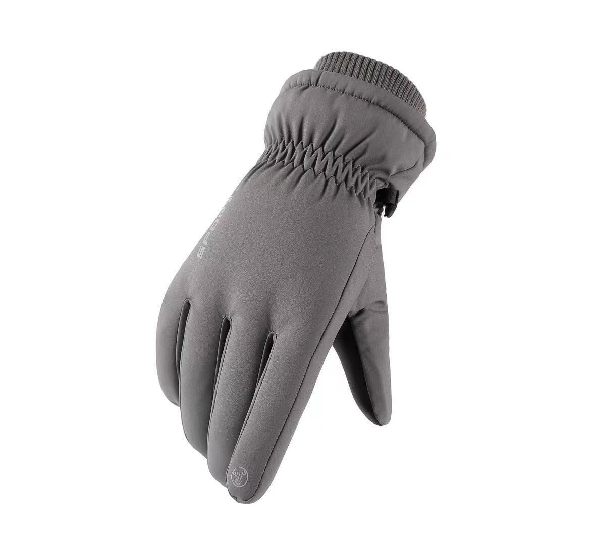 Winter Gloves For Men And Women Plus Down Warm Touch Screen Windproof Waterproof Outdoor Riding Gloves Thickened Cotton Ski Gloves