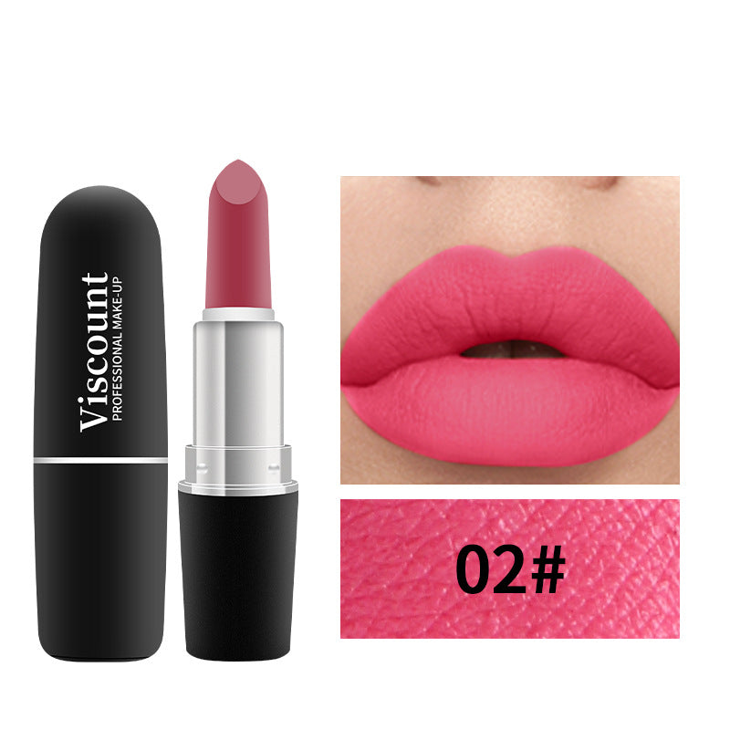 New Frosted Bullet Fog Matte White Lipstick Small Pepper 12 Color Moisturizing Lipstick