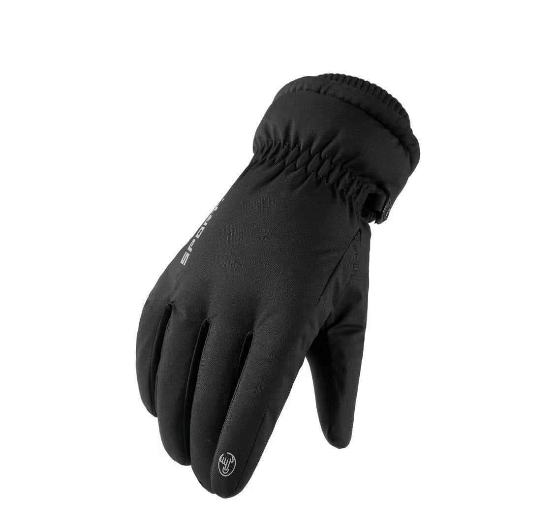 Winter Gloves For Men And Women Plus Down Warm Touch Screen Windproof Waterproof Outdoor Riding Gloves Thickened Cotton Ski Gloves